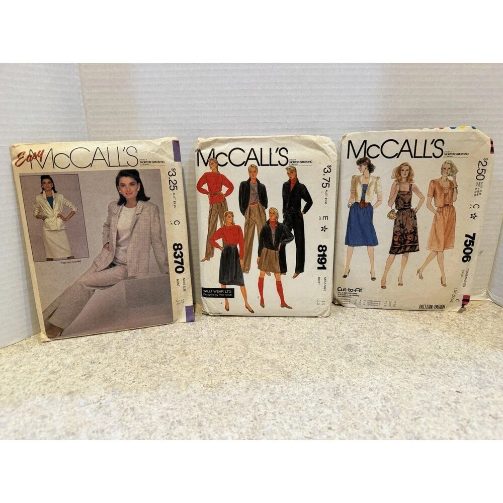 Vintage 80s-90s Sewing Pattern Lot of 24 Vogue McCall’s Butterick Simplicity